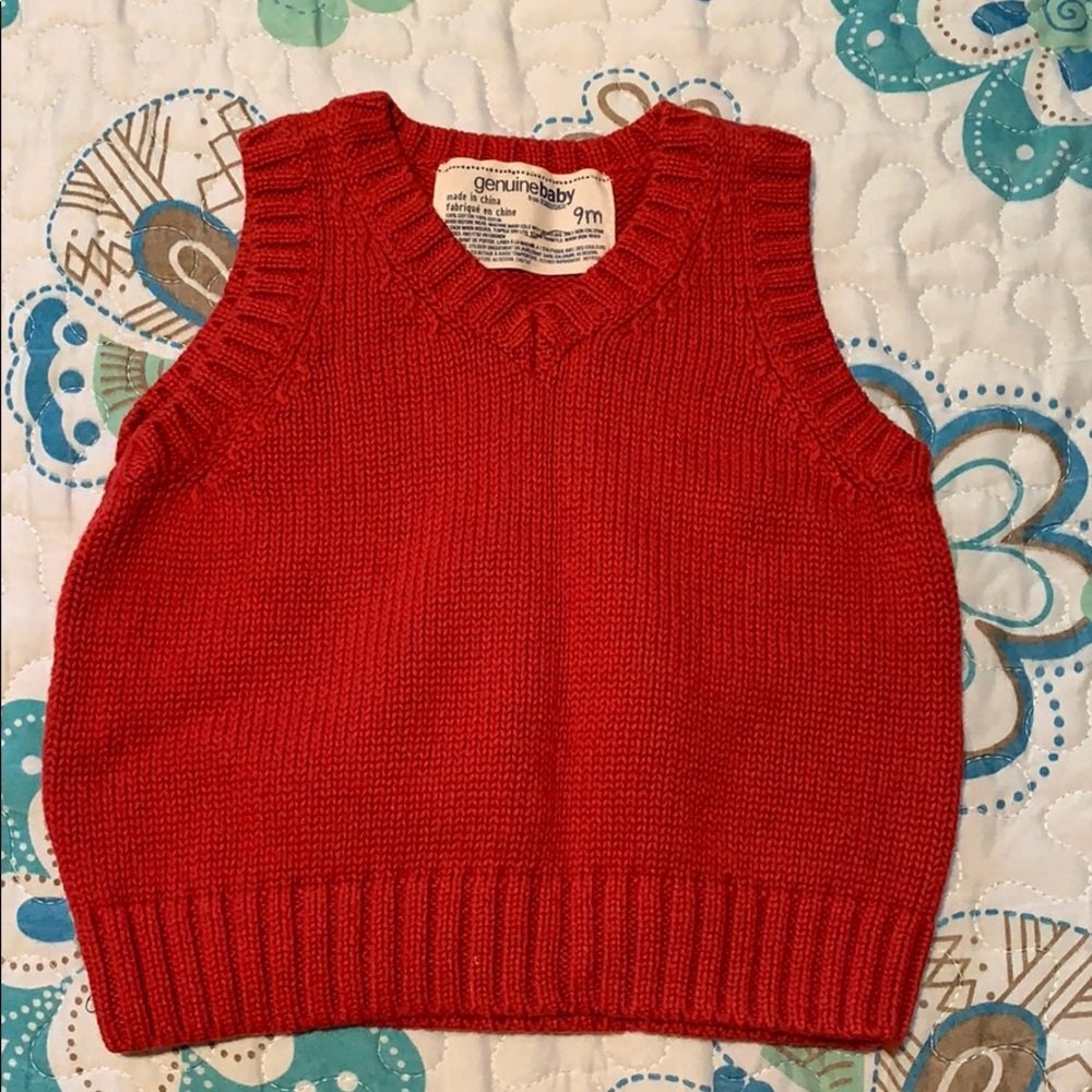 Red baby thick material vest